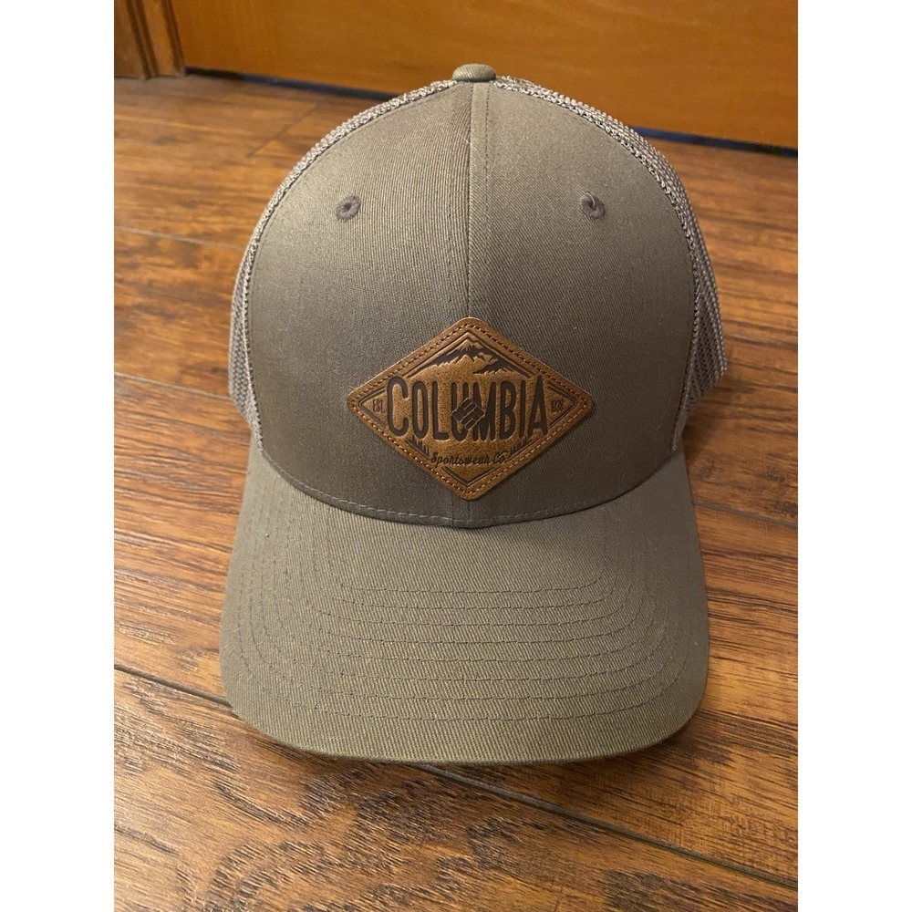 Columbia Unisex Small/Medium Mesh Back Baseball Cap Green/Brown Hat Ball